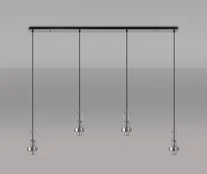 Meel 4 Light Polished Nickel Bar Pendant