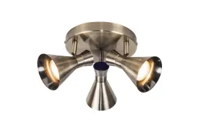 Pixar 3 Light Spotlight in Antique Brass