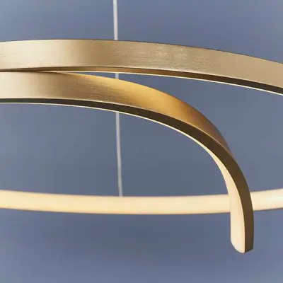 Rafe LED Pendant in Matt Brushed Gold Finish