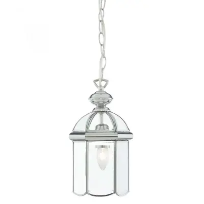 Searchlight 5131CC Chrome Lantern with Bevelled Domed Glass Shade
