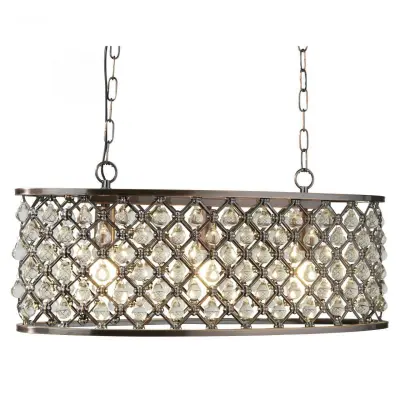 Searchlight 6953-3CU Marquise 3 Light Oval Bar Antique Copper
