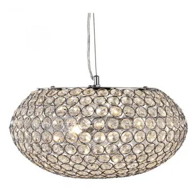 Searchlight 7163-3CC Chantilly Pendant 3 Light Ceiling Pendant With Crystal