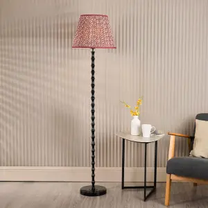 Siyanda Satin Black Floor Lamp Base Only