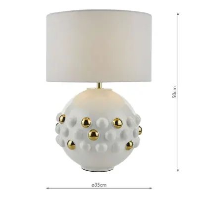 Sphere Table Lamp in Gloss White C/W Shade