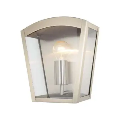 Stainless  Steel, Outdoor Curved Box Lantern - Stainless  Steel