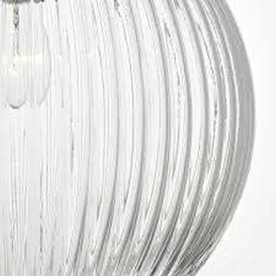 Tamara 1lt Pendant Satin Nickel & Ribbed Glass