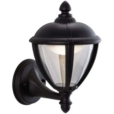 Traditional Black LED Coach Wall Light Lantern
