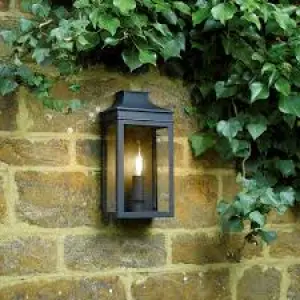 Vapour Single Black Outdoor Lantern IP44
