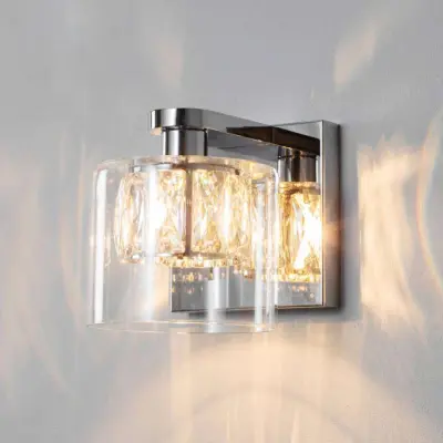 Verina Chrome Plate with Clear Glass Wall Light