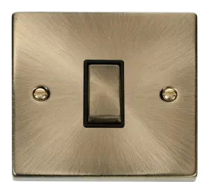 Antique Brass 1Gang 2way Switch Black Insert