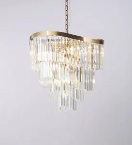 Waverly 12 Light Satin Brass Chandelier