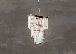 Waverly 6 Light Brushed Black Chrome Chandelier