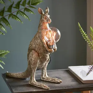 Novelty Silver Kangaroo Table Lamp