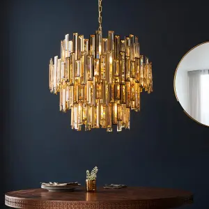 Viviana 15 Light Gold & Champagne Chandelier