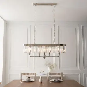 Carol Bright Nickel & Crystal Linear Pendant