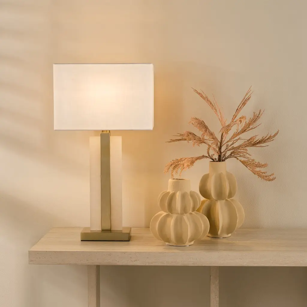 Tokori Gold Table Lamp C/W Shade