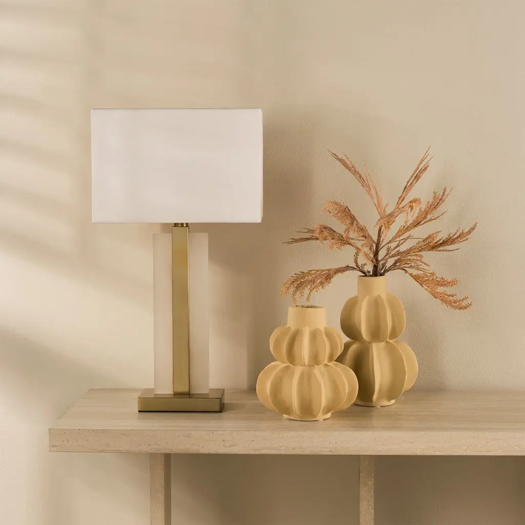 Tokori Gold Table Lamp C/W Shade