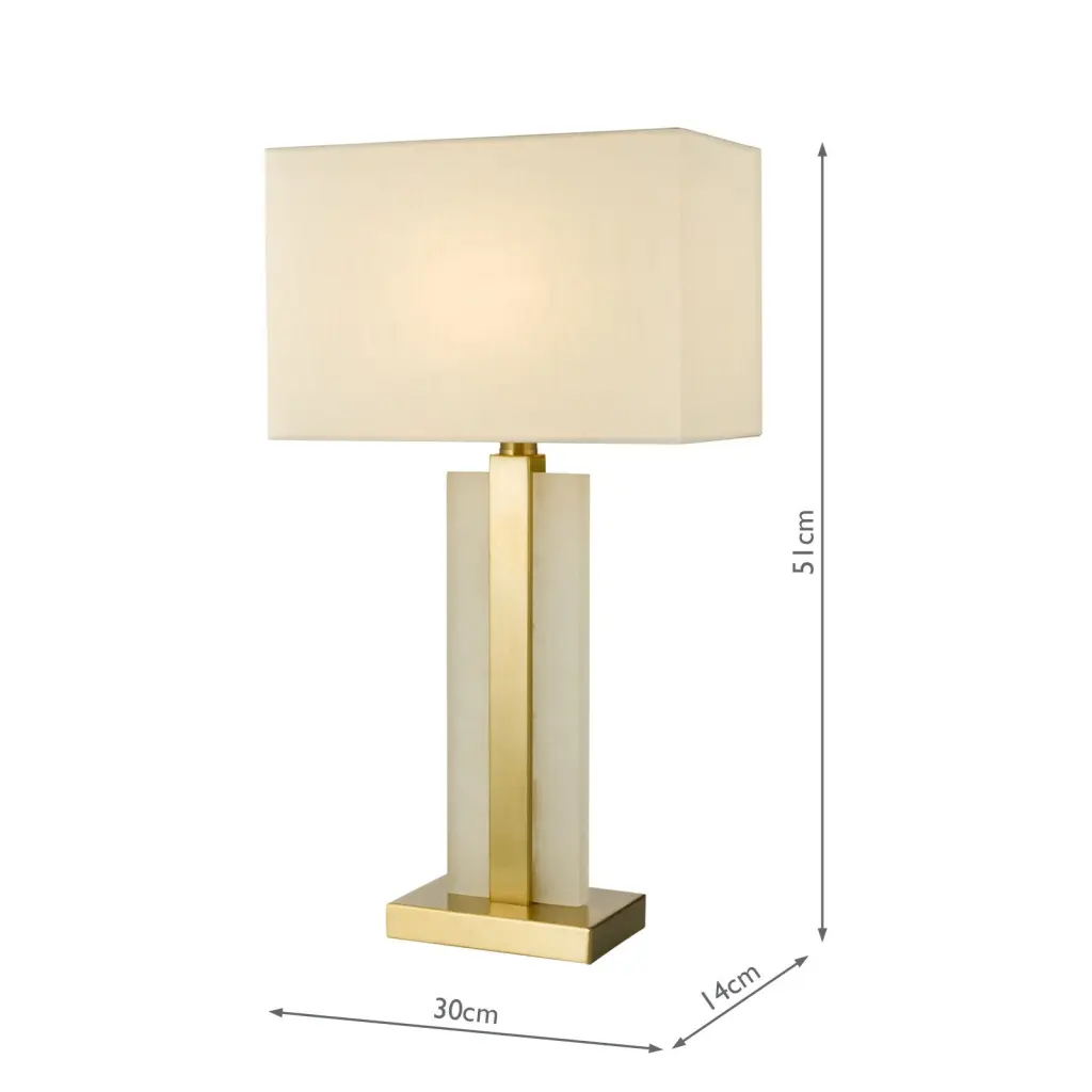 Tokori Gold Table Lamp C/W Shade