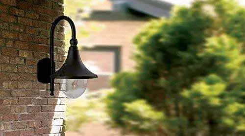 Traditional Black Garden Flush Wall Lights