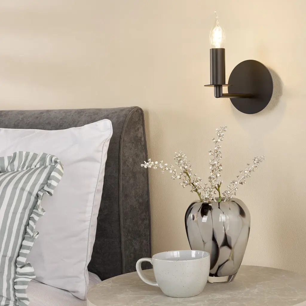 Tyler Matt Balck Wall Light
