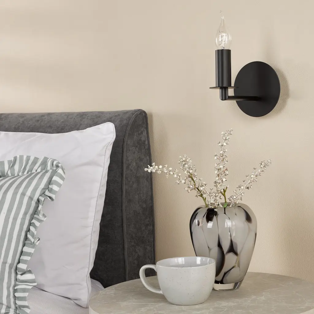Tyler Matt Balck Wall Light