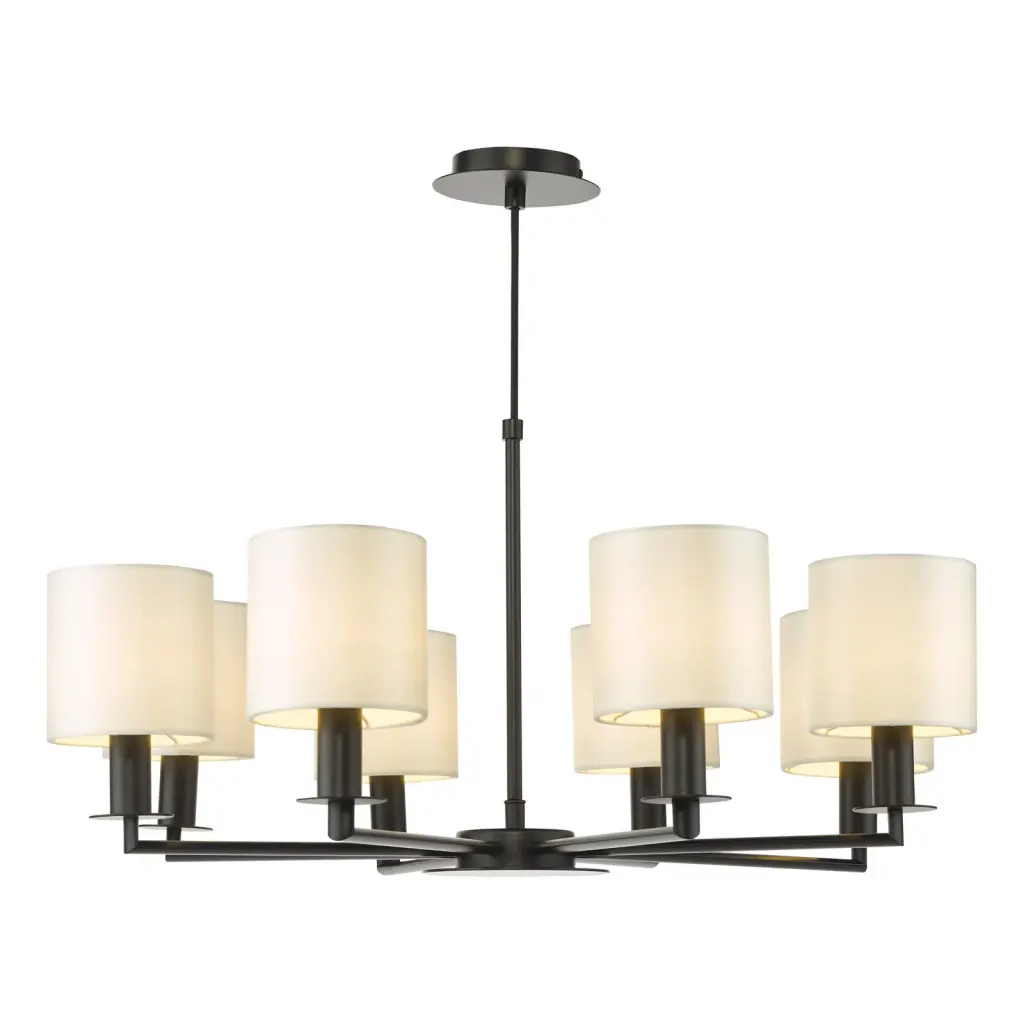 Tyler Matt Black Pendant C/W Shades