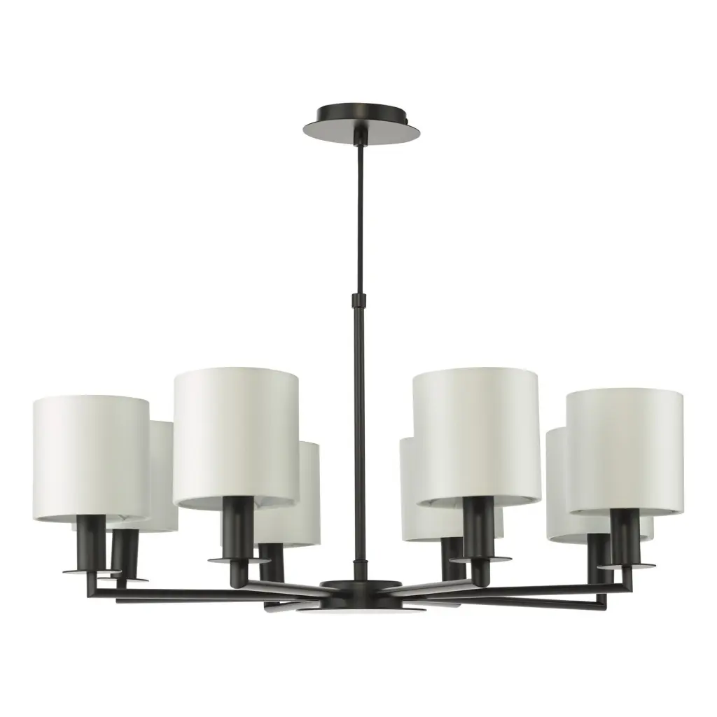 Tyler Matt Black Pendant C/W Shades