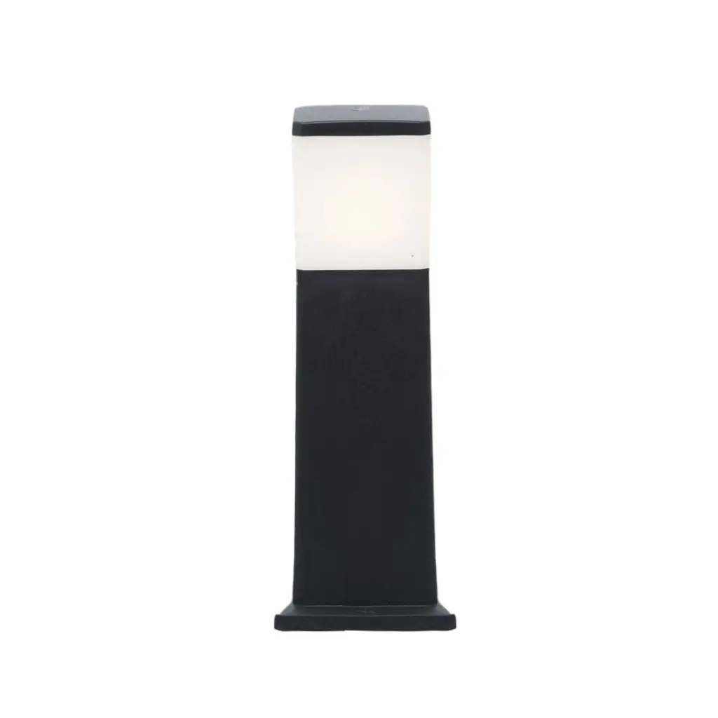Virgilio 480mm Black Bollard with Opal Lens