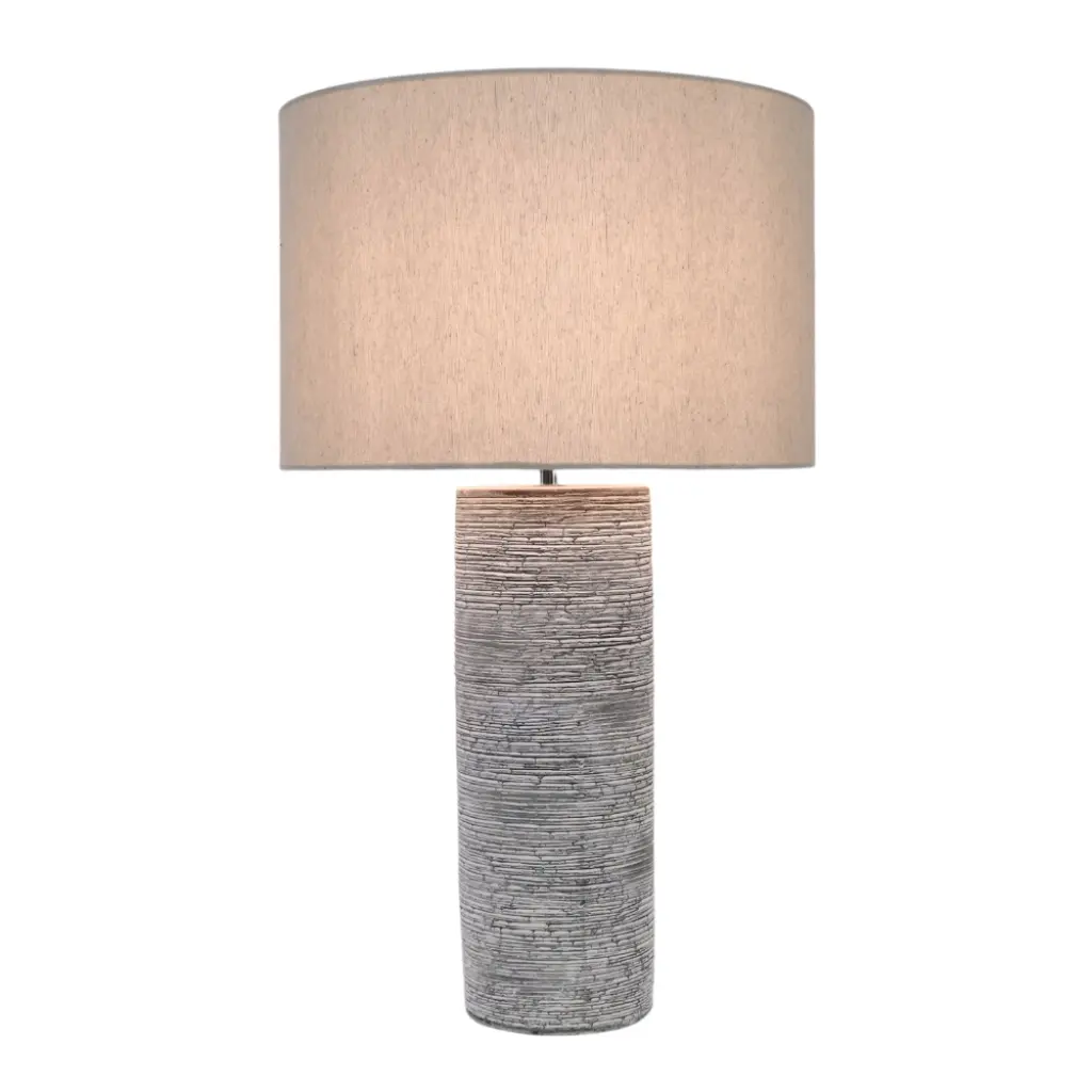 Walker Stone Table Lamp C/W Shade