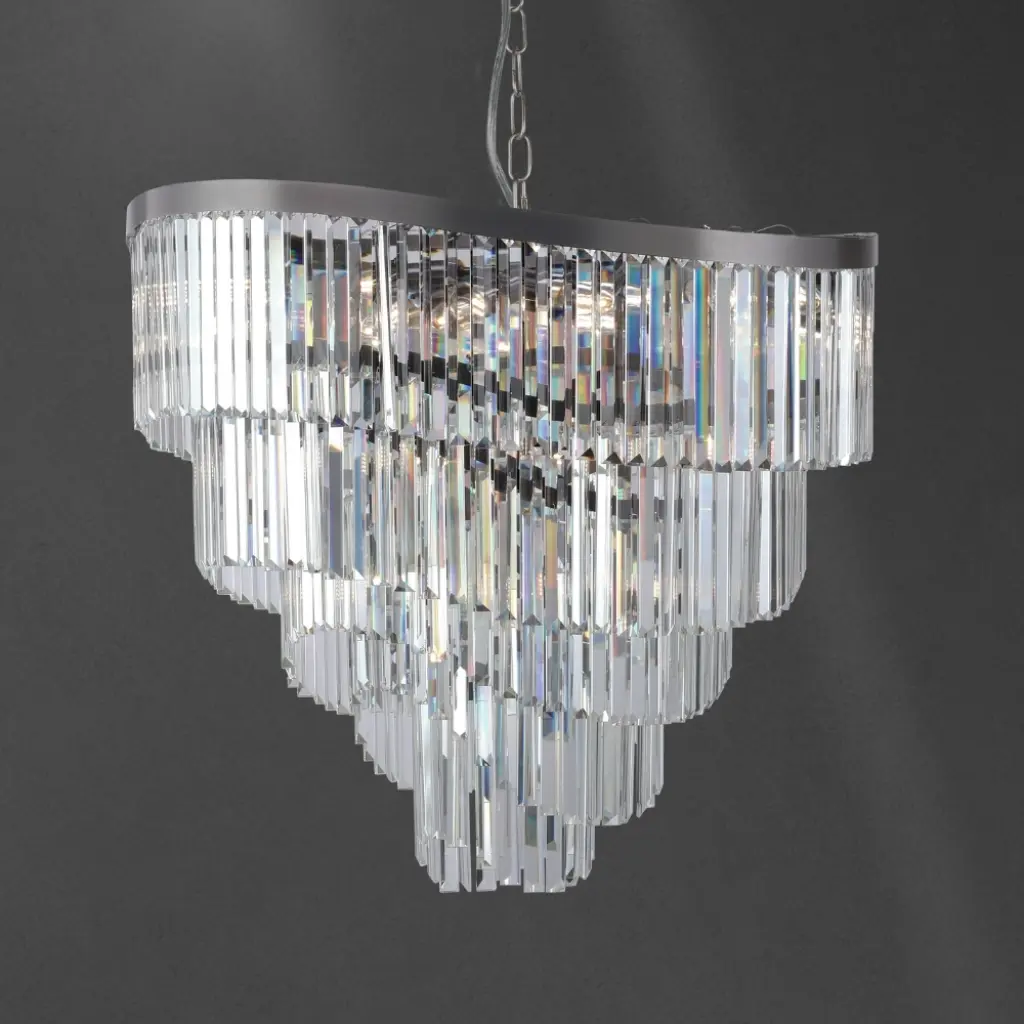Waverly 16 Light Brushed Black Chrome Chandelier