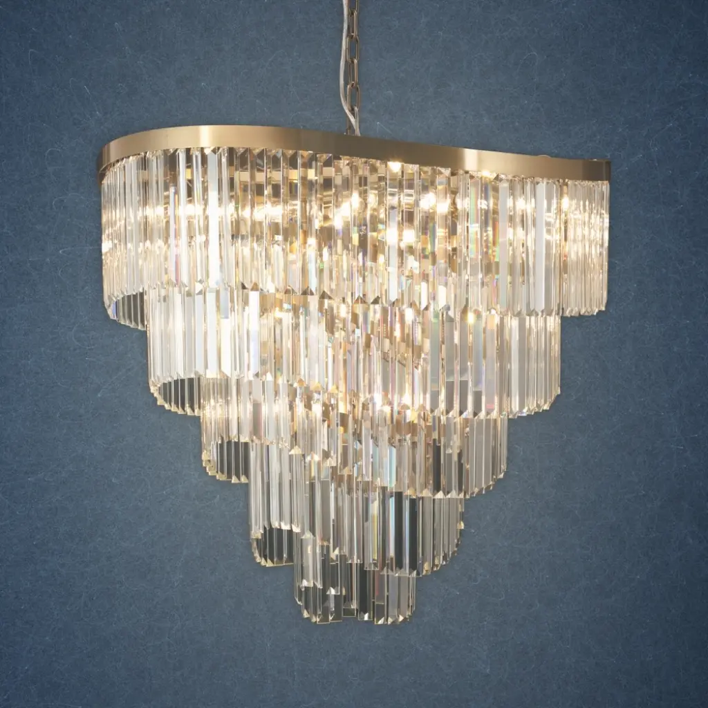 Waverly 16 Light Satin Brass Chandelier