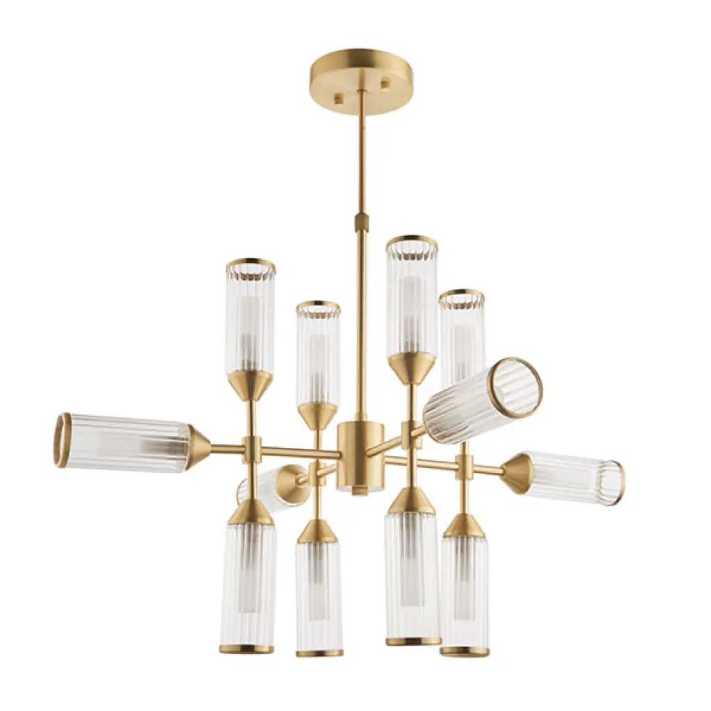 Sally 12 Light Ceiling Pendant in Satin Brass