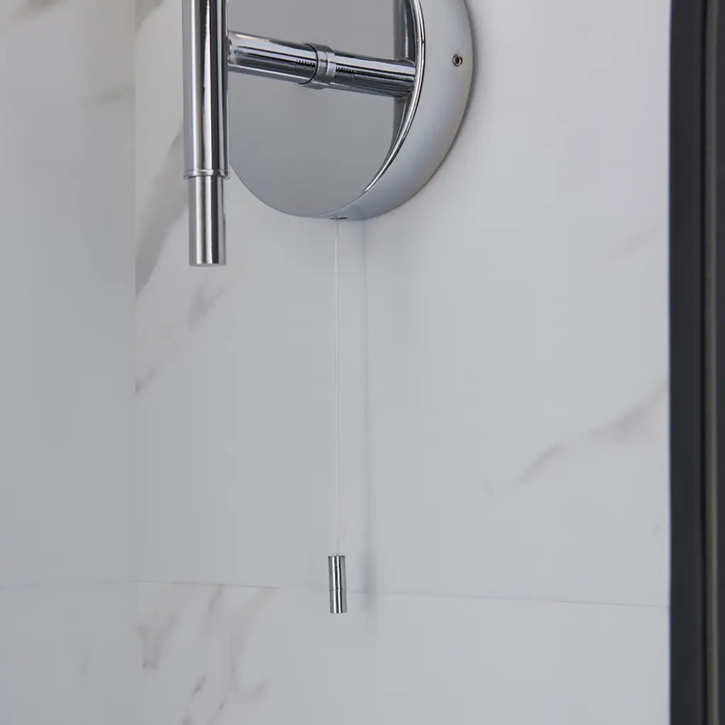Modern Single Wall Light in Polished Chrome