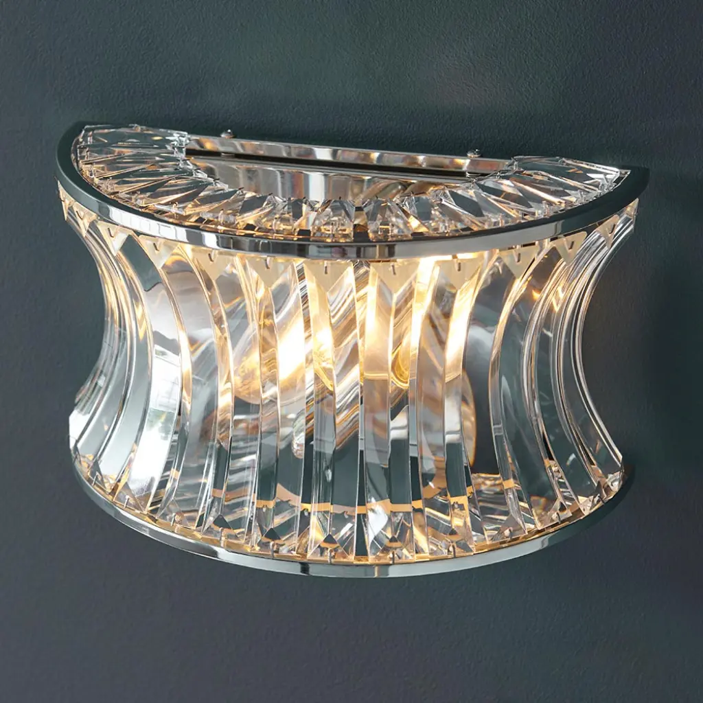 Alice Bright Nickel & Crystal Wall Light