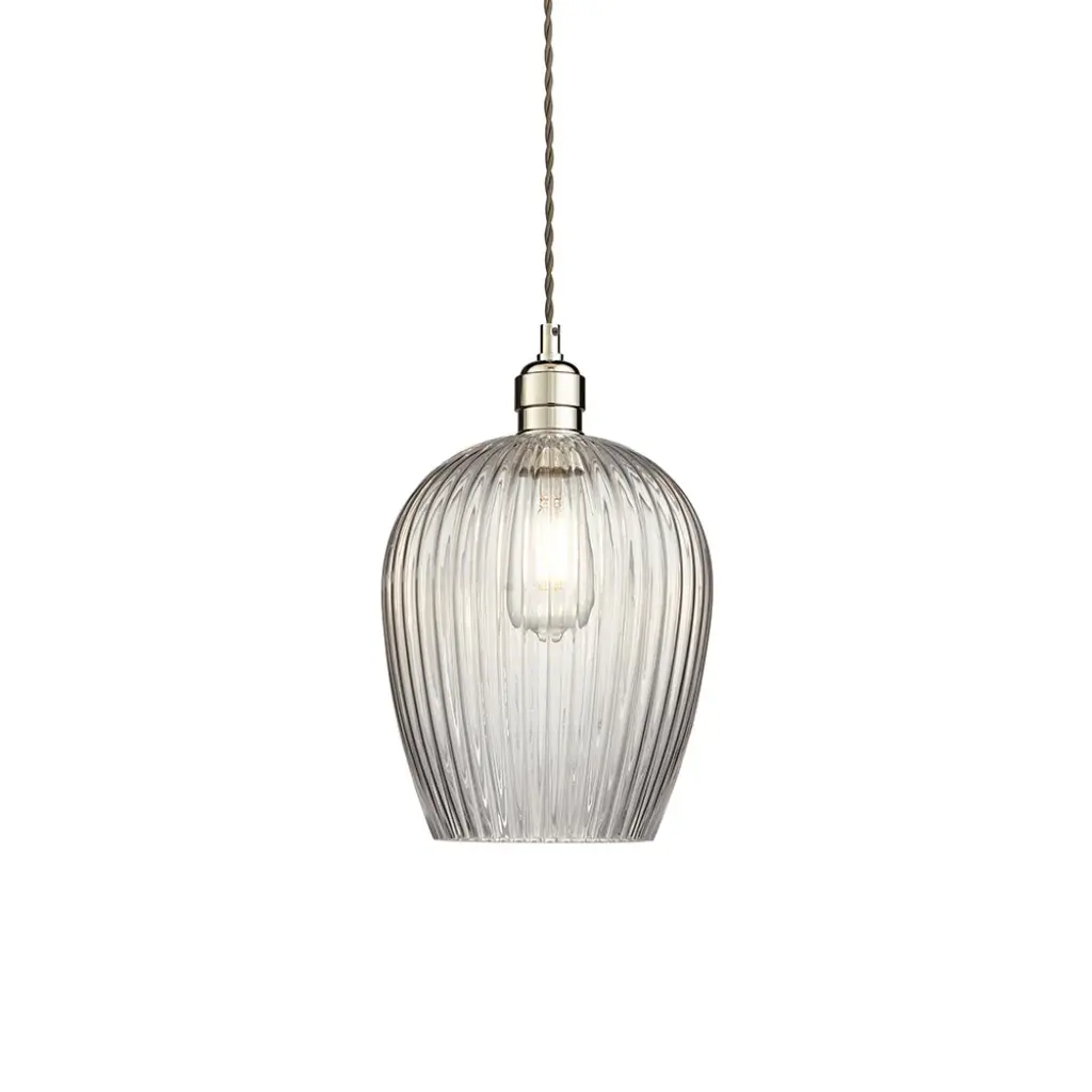 Molly Small Ribbed Glass Pendant