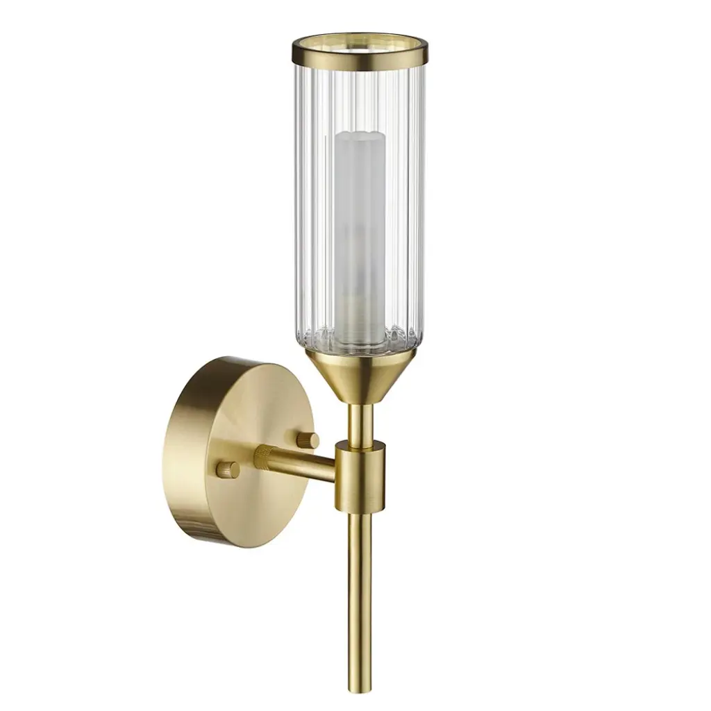 Sally Satin Brass Single Wall Light