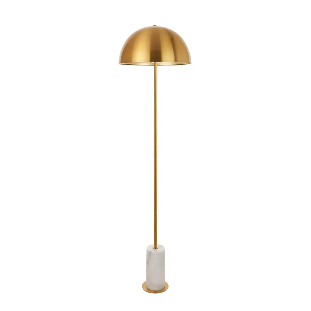 Emily Aged Brass & Marble Floor Lamp