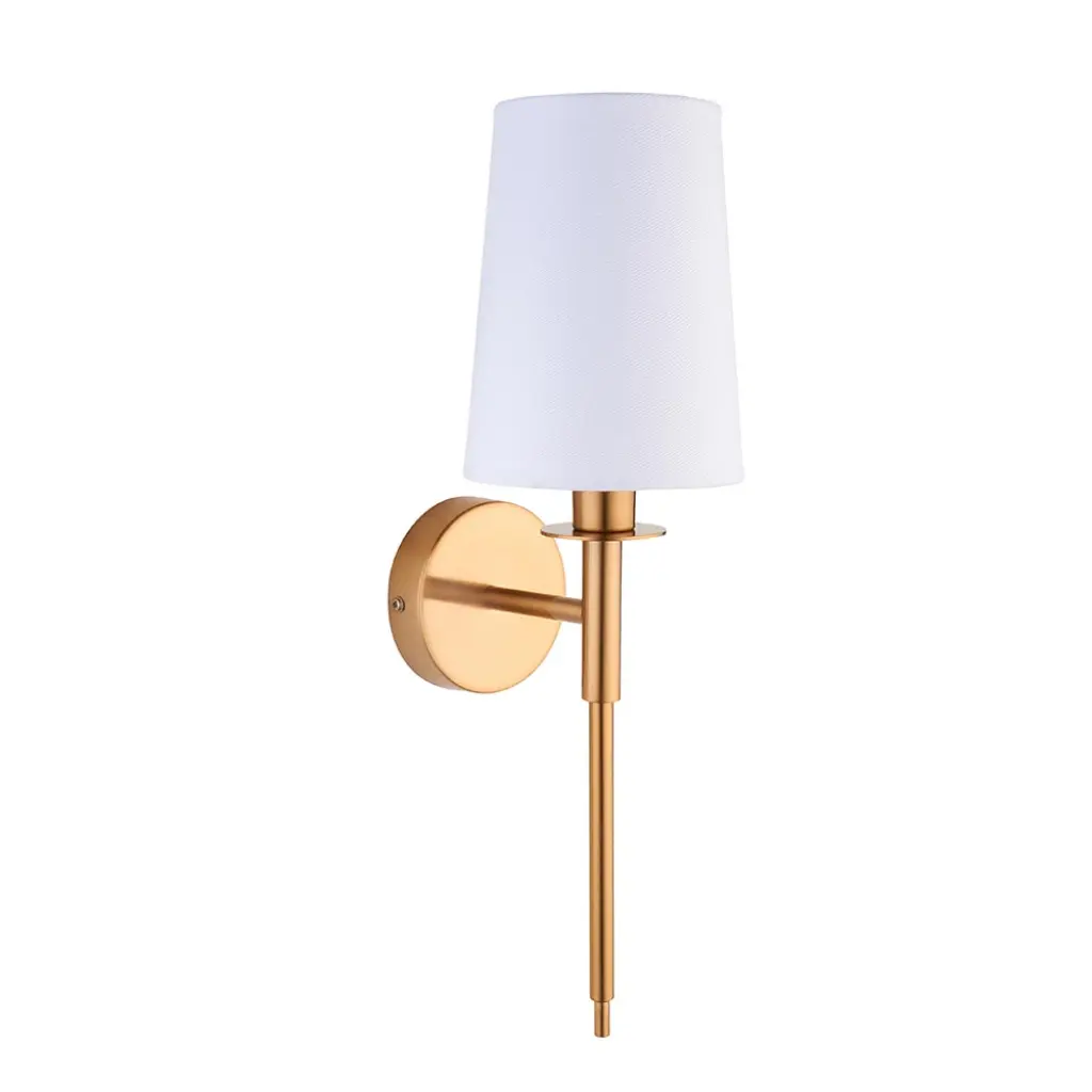 Roe Vintage Brass Wall Light C/W Shade
