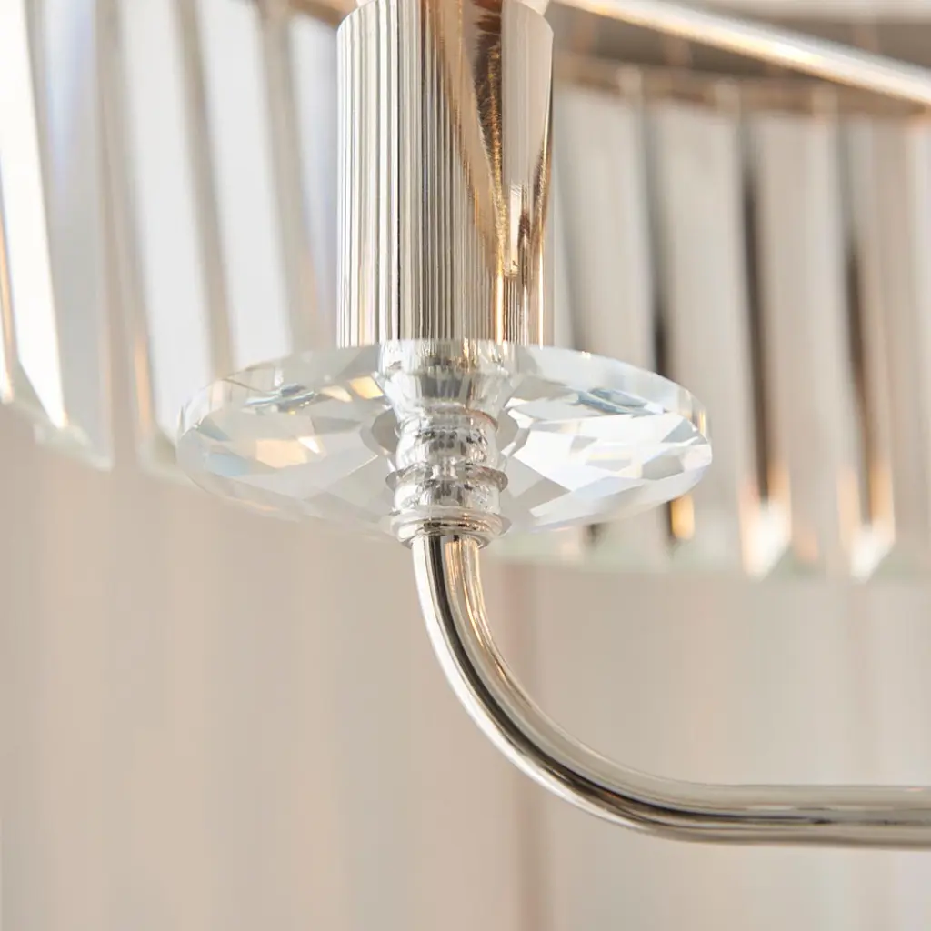 Carol Bright Nickel & Crystal Floor Lamp