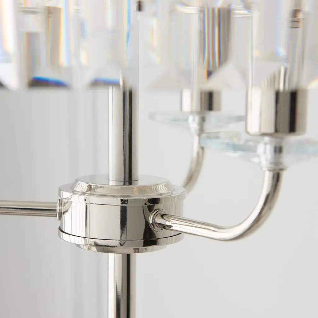 Carol Bright Nickel & Crystal Floor Lamp