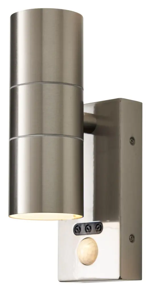 Leto Up and Down c/w PIR in a Stainless Steel Finish